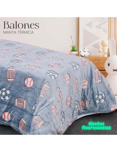 4 Mantas Térmicas Fluorecentes  para niños y niñas que Brillan en la Noche de 135x190 cm + 2 MANTAS GRATIS!!-BL-43985