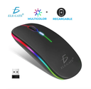 Mouse recargable inalámbrico con luz rgb y frecuencia 2.4g hz 