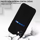 Case para iPhone 14 pro max Azul marino profundo con tarjetero material TPU 