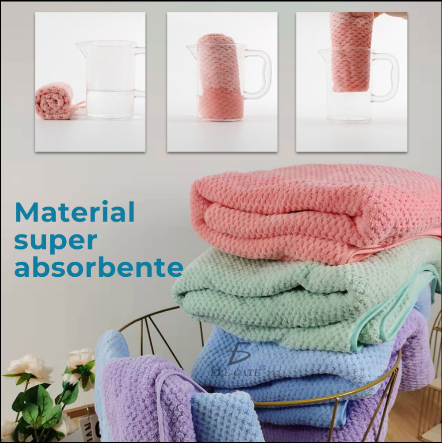 Toallas Suaves de Algodón – Absorbentes y Sin Pelusas Juego de Baño 2 en 1 – Innovación y Comodidad en Tu Baño