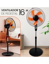 Ventilador de Pedestal de 3 velocidades con 5 aspas Altura ajustable de 96.5 a 118 cm-VE-39409