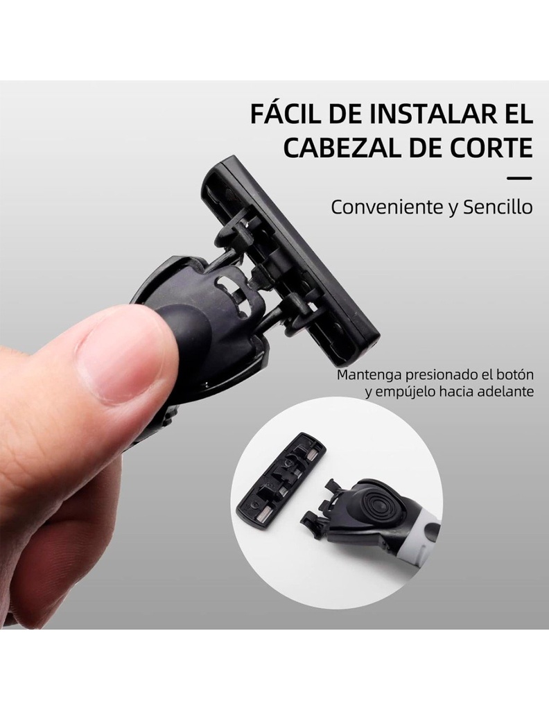 Maquinilla manual de Afeitar para Hombre con Repuesto de 6 Rastrillos con 12 Cuchillas en total-SYB-41454