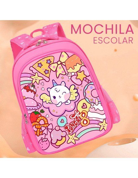 Mochila escolar para niña Unicornio Múltiples compartimentos-MC-40189