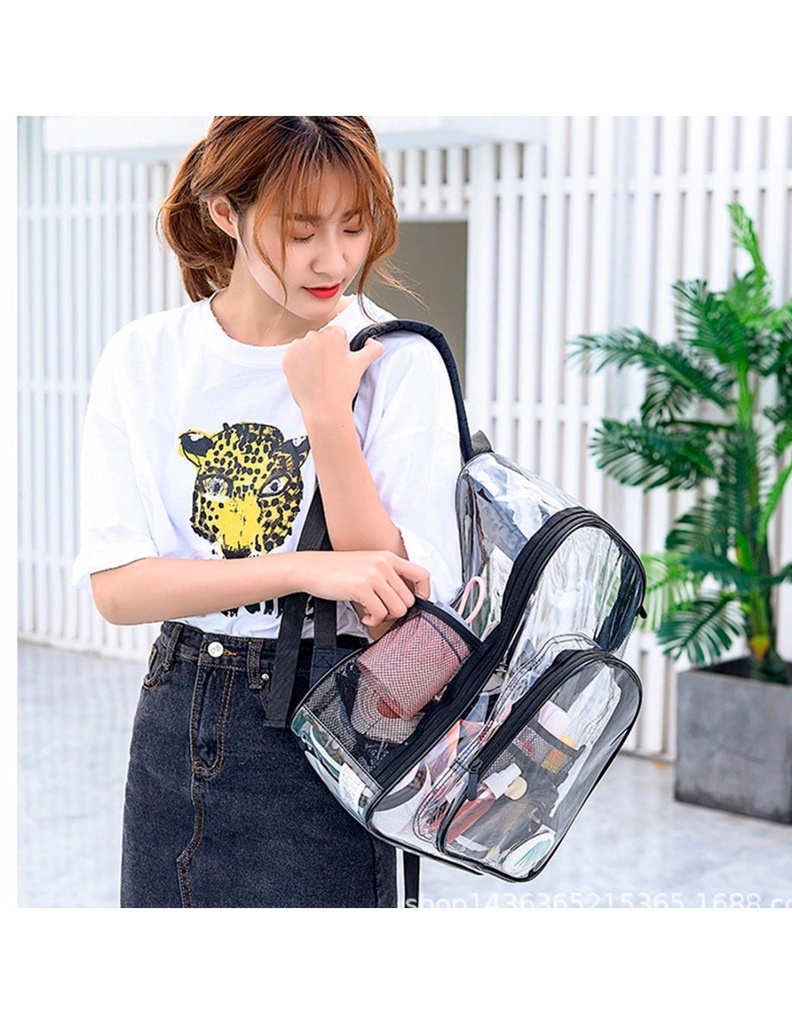 Mochila Transparente PVC 36cm x 30cm x 13cm -MC-40218