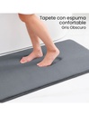 Tapete Gris Oscuro con Espuma Viscoelástica Confortable de 60cm x 40cm-TP-40252