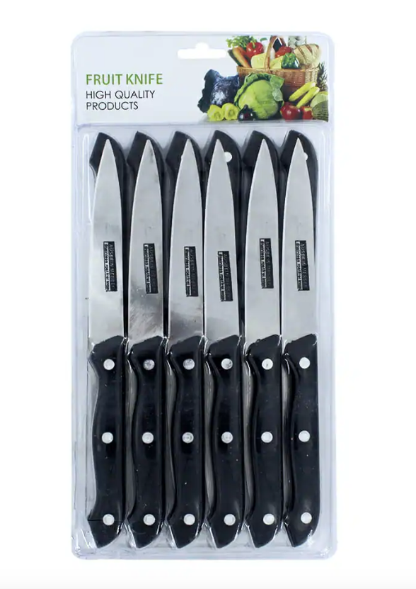 Paquete de 12 cuchillos ausbein messer con mango de plástico / fruit knife