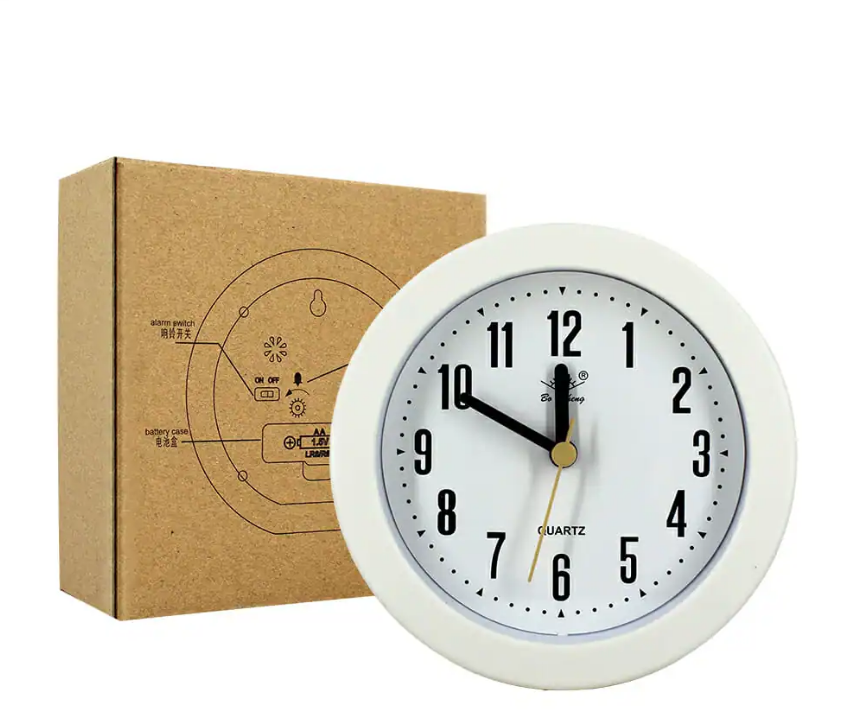 Reloj despertador redondo, 12cm, para mesa 