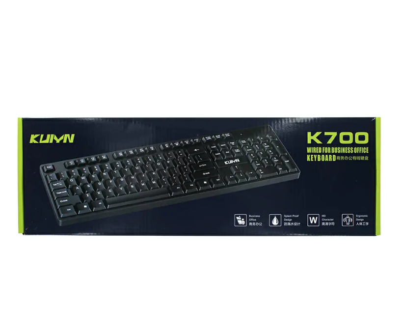 Teclado alámbrico con diseño ergonómico / kuiyn 