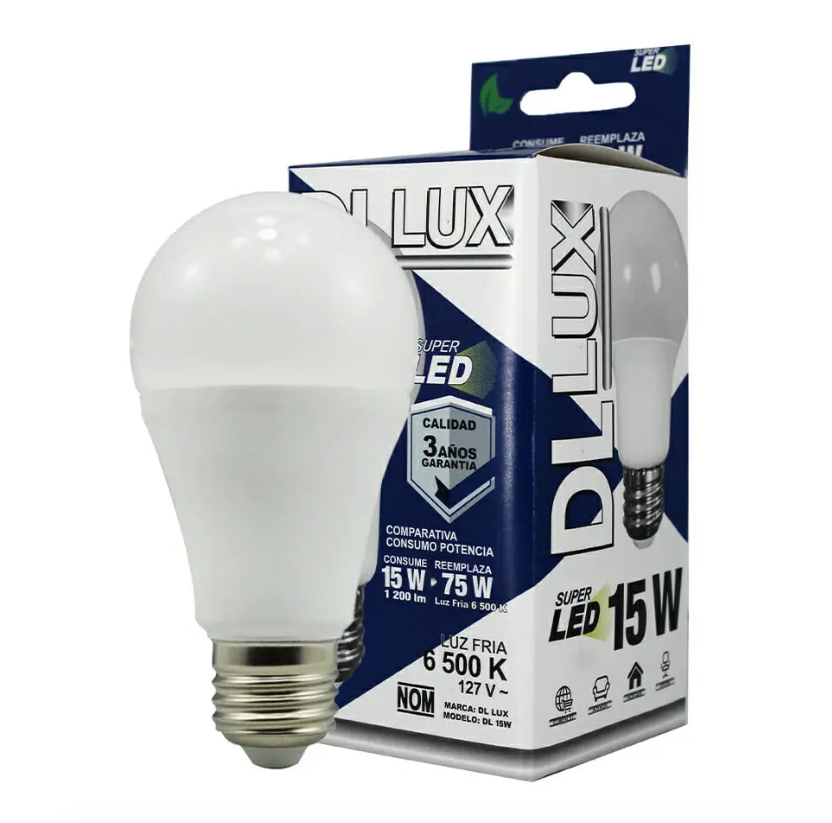 Foco ahorrador con super led de luz fria 15w