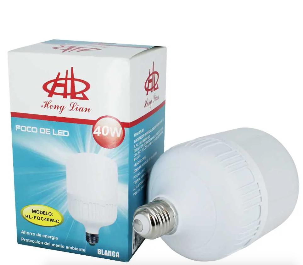 Foco led ahorrador de luz blanca 40w Heng lian