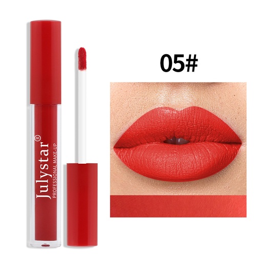 1pza Brillo labial rojo # 5 Julystar