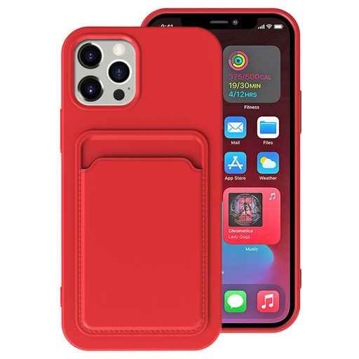 Case para iPhone 14 Pro, con tarjetero material TPU